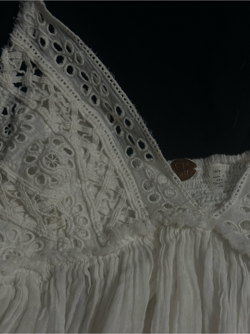 White Lace Crochet Camisole Top - Unbranded